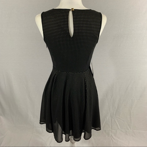 NWT | Express | Black Sleeveless Dress w/ Gold studs dress | Sz 0 - Picture 5 of 16